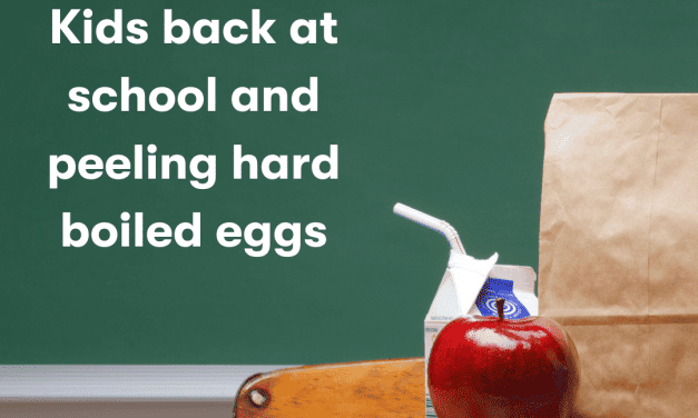 Discourse-Kids back at school and peeling hard boiled eggs